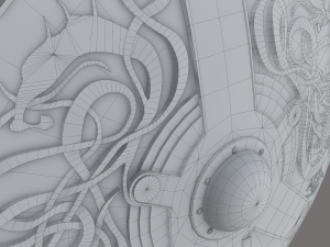 Viking serpent shield 3D Model