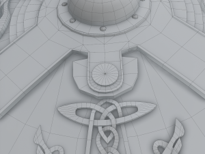 Viking serpent shield 3D Model