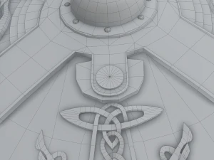Viking serpent shield 3D Model
