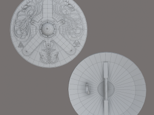 Viking serpent shield 3D Model