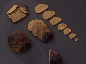 Medieval rye bread Modelo 3D