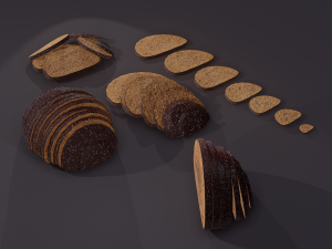 Medieval rye bread Modelo 3D