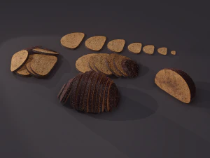 P&atilde;o de centeio medieval Modelo 3D