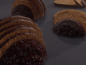 Medieval rye bread Modelo 3D