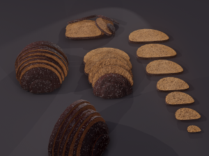 Medieval rye bread Modelo 3D