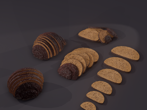Medieval rye bread Modelo 3D