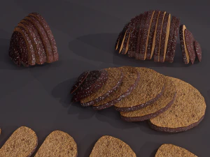P&atilde;o de centeio medieval Modelo 3D