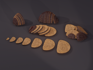 Medieval rye bread Modelo 3D