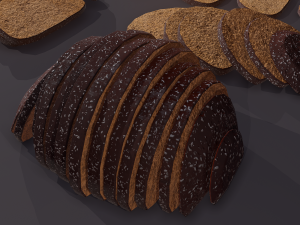 Medieval rye bread Modelo 3D