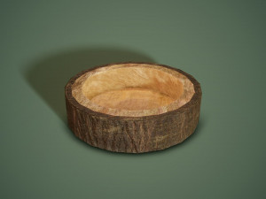 Bark bowl short 3D Model