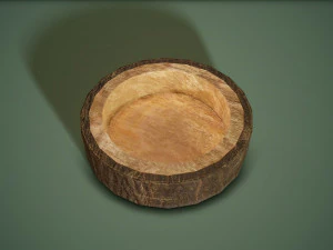 Bark bowl short 3D Model
