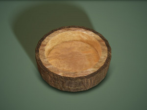 Bark bowl short 3D Model