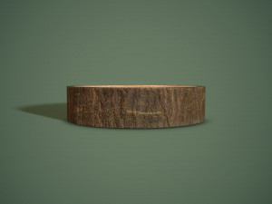 Bark bowl short 3D Model