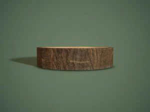Bark bowl short 3D Model