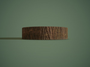 Bark bowl short 3D Model
