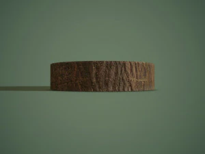 Bark bowl short 3D Model