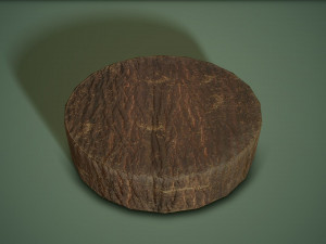 Bark bowl short 3D Model