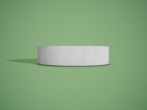 Bark bowl short 3D Model