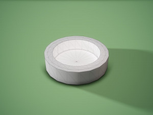 Bark bowl short 3D Model