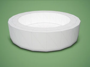 Bark bowl short 3D Model