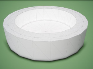 Bark bowl short 3D Model