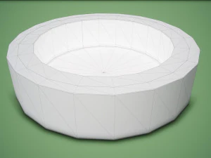 Bark bowl short 3D Model