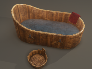 Medieval washtub 3D-Modell