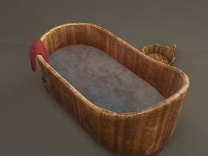 Medieval washtub 3D Модель