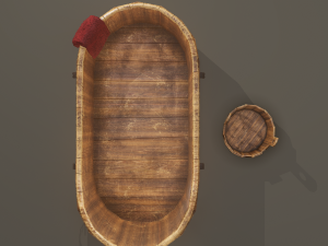 Medieval washtub 3D Модель