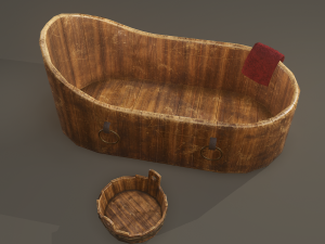 Medieval washtub 3D Модель