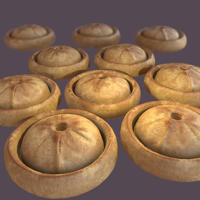 Medieval meat pie Model 3D .c4d .max .obj .3ds .fbx .stl .blend 