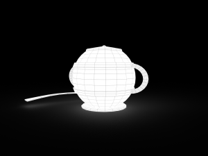 Medieval tavern soup pot and spoon Modelo 3D