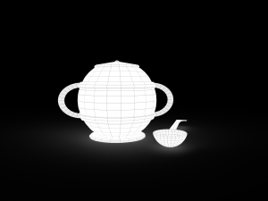 Medieval tavern soup pot and spoon Modelo 3D