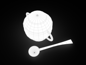 Medieval tavern soup pot and spoon Modelo 3D