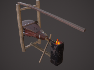 medieval bellows 3D 模型