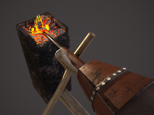 medieval bellows 3D 模型