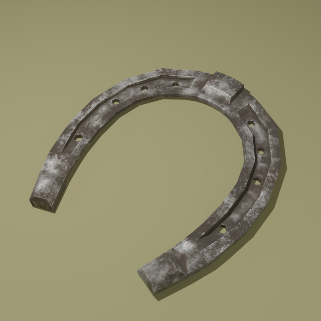 dirty horseshoe 3D मॉडल .c4d .max .obj .3ds .fbx .stl .blend 