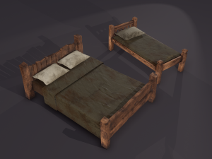 medieval beds 3Dモデル