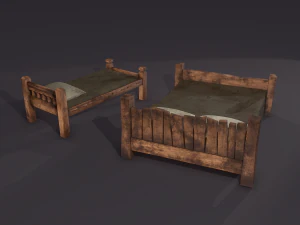 medieval beds 3D Model