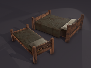 medieval beds 3Dモデル