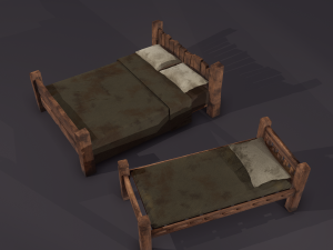 medieval beds 3Dモデル