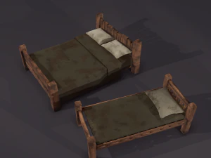 medieval beds 3D Model