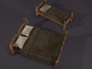 medieval beds 3Dモデル