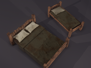 medieval beds 3Dモデル