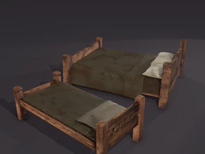 medieval beds 3D Model