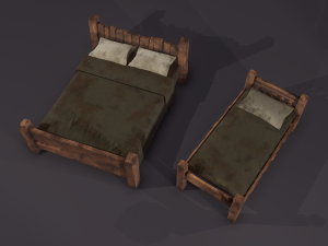 medieval beds 3Dモデル