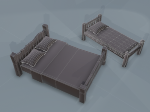 medieval beds 3Dモデル