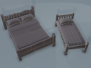 medieval beds 3Dモデル