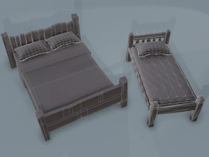 medieval beds 3D Model