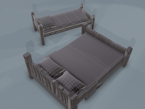 medieval beds 3Dモデル